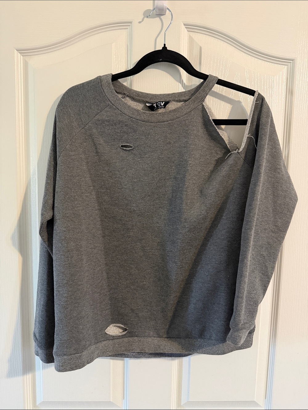 TOV Holy Gray Distressed Sweatshirt